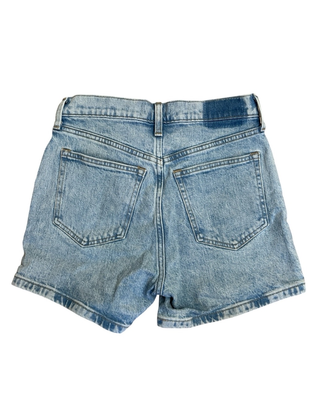 Abercrombie & Fitch 4" Mom Jean Short High Rise Light Wash Blue Y2K Size 0/25 - Picture 3 of 5